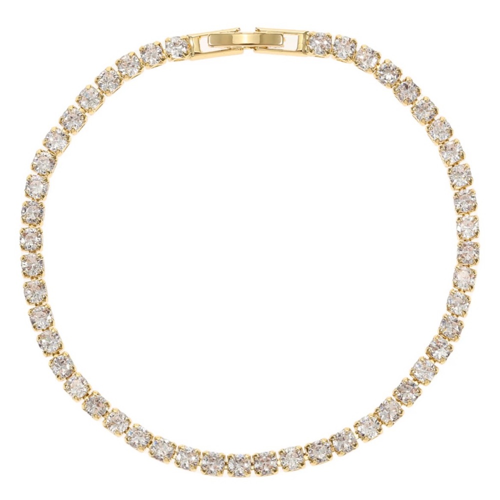 Gold Tone Tennis Bracelet